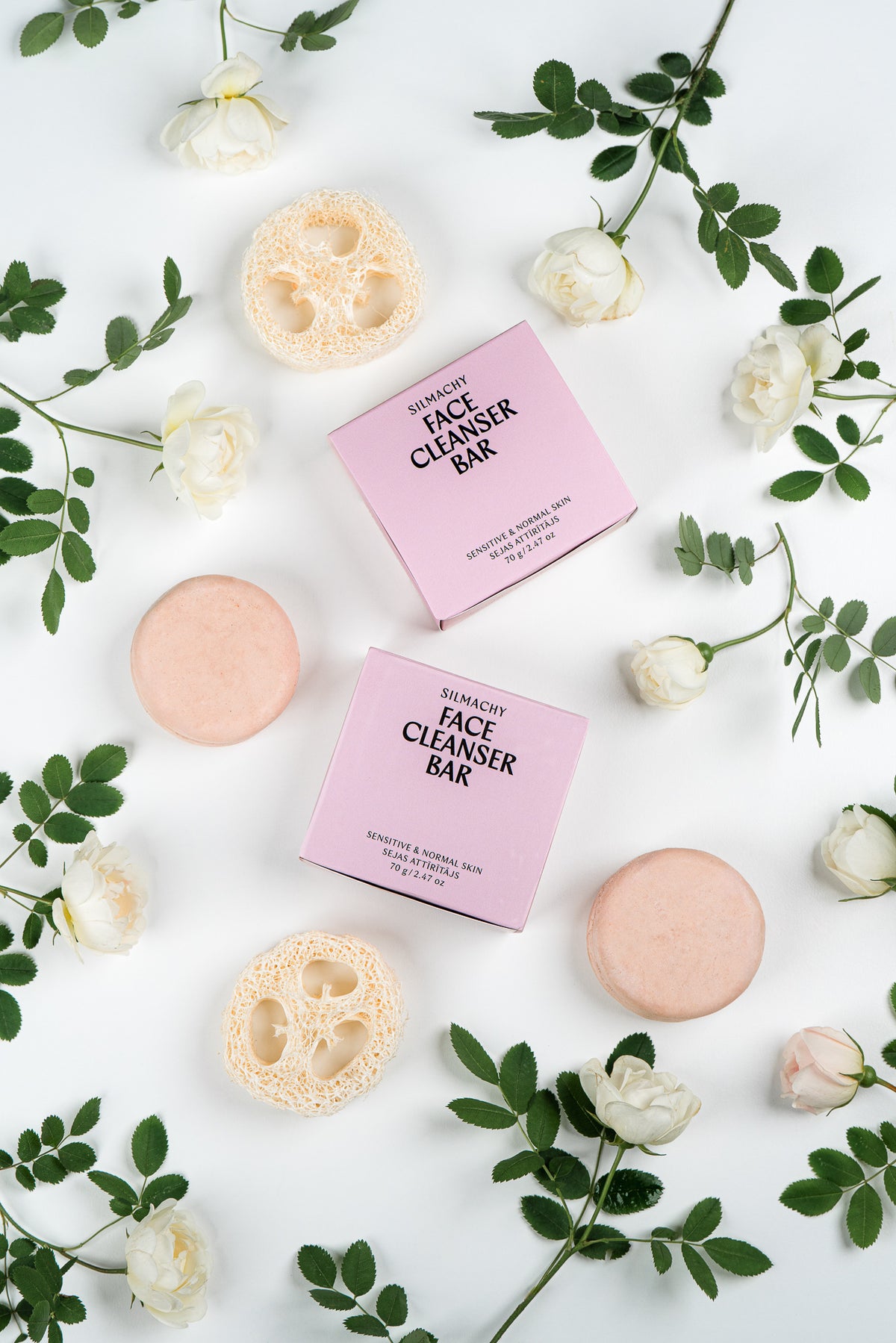Face cleanser bar for sensitive & normal skin — packaging-free
