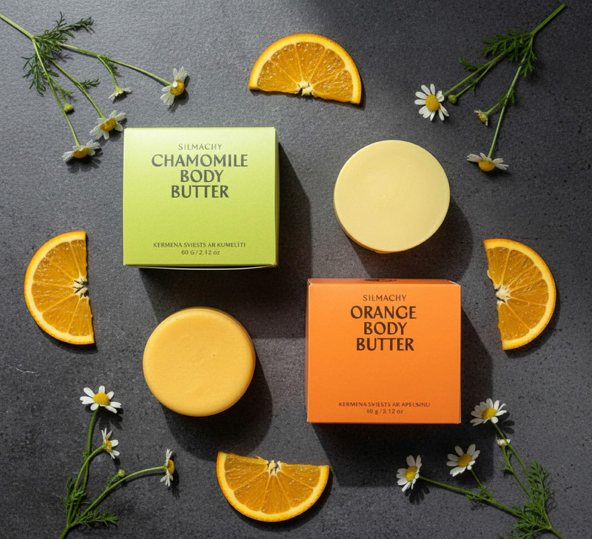 Orange & Vanilla Solid Body Butter Bar | Deeply Moisturizing & Waterless