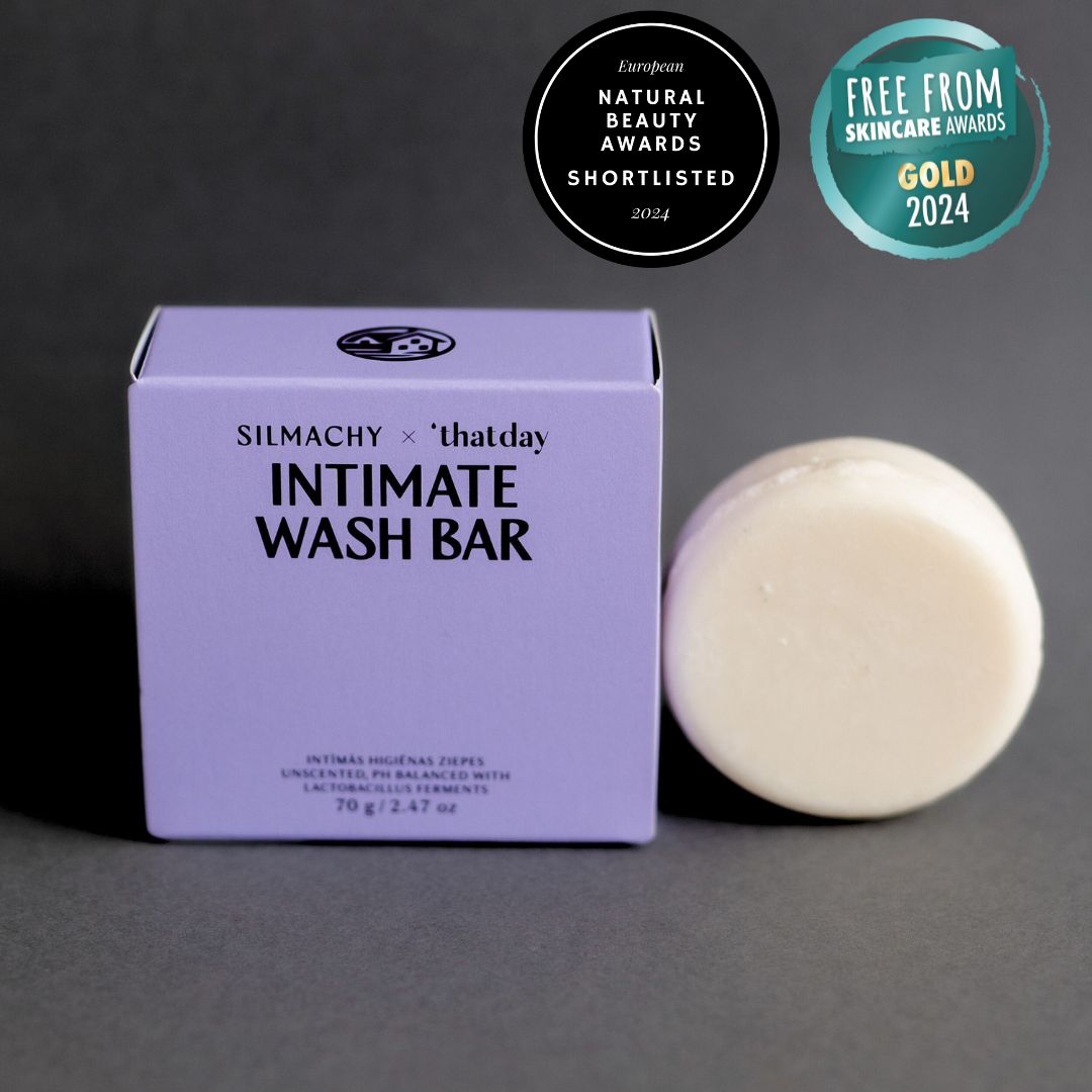Intimate wash bar Shortlisted ENBA Intīmās higiēnas ziepes European Natural Beauty awards