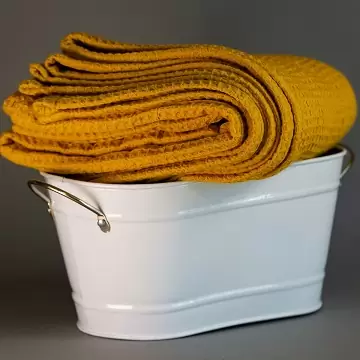 Waffle fabric towel for body